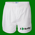 St. Patrick's Day Men's White Personalized Boxer Shorts